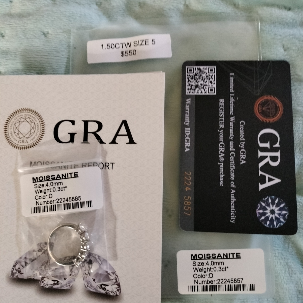 Moissanite Silver Ring